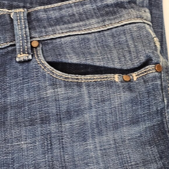 Womens Petite Fit W27 Blue Medium Washed Denim Capri Mom Normcore Casual Jeans - Picture 7 of 16